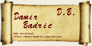 Damir Badrić vizit kartica